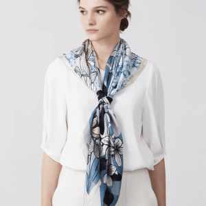 square mulberry silk scarf
