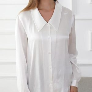 women's silk blouses long sleeve